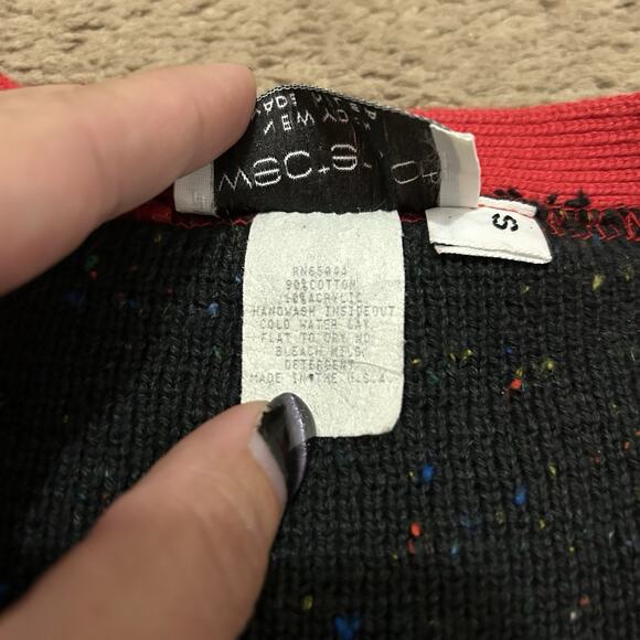 Sweater Loft Vintage School Teacher Knit Vest Size Small Bus Chalkboard Books - Picture 5 of 6